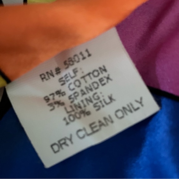 EUC David Meister lavender cotton blazer w/colorful Silk lining & snap closure - Picture 9 of 12